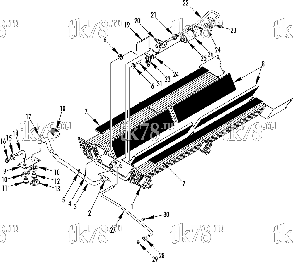 Каталог запчастей для Thermo King  EVAPORATOR REFRIGERATION COMPONENTS (007279)
