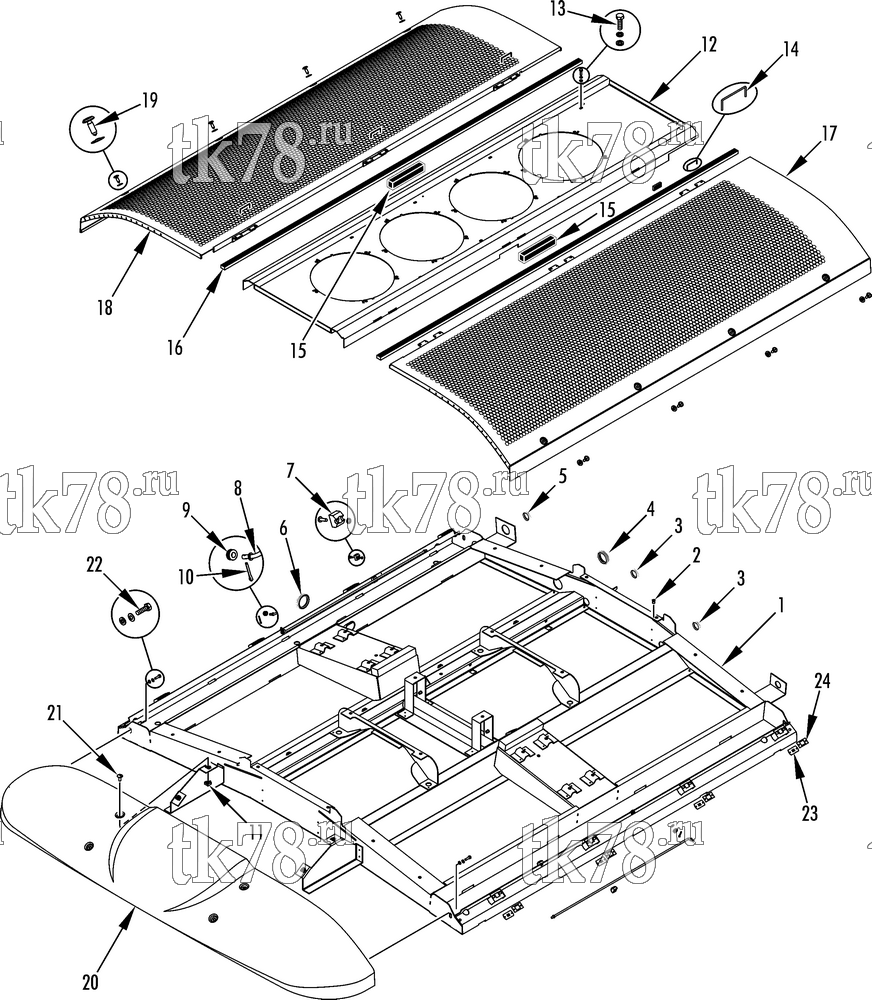 Каталог запчастей для Thermo King  CONDENSER STRUCTURAL