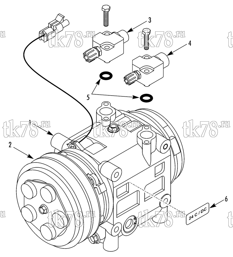 Каталог запчастей для Thermo King SR-70 Plus COMPRESSOR GROUP - TM31 (2C35549G04, KIT 718377)