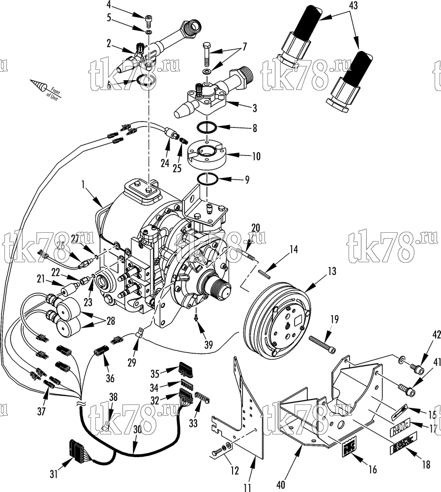 Каталог запчастей для Thermo King AT13-M11 COMPRESSOR GROUP (1E54304G02, KIT 701673)