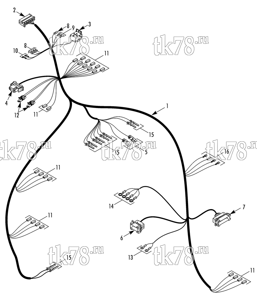 Каталог запчастей для Thermo King SR-50S PLUS HARNESS MAIN