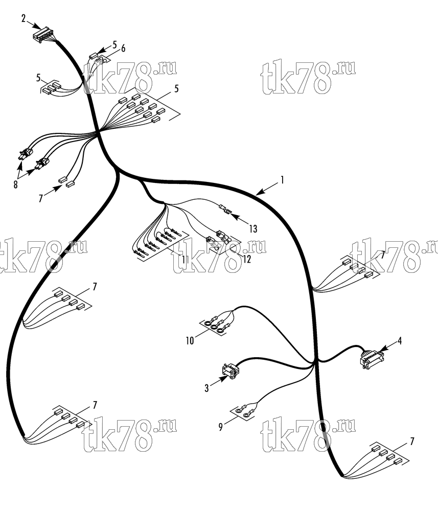 Каталог запчастей для Thermo King SR-50S PLUS HARNESS MAIN
