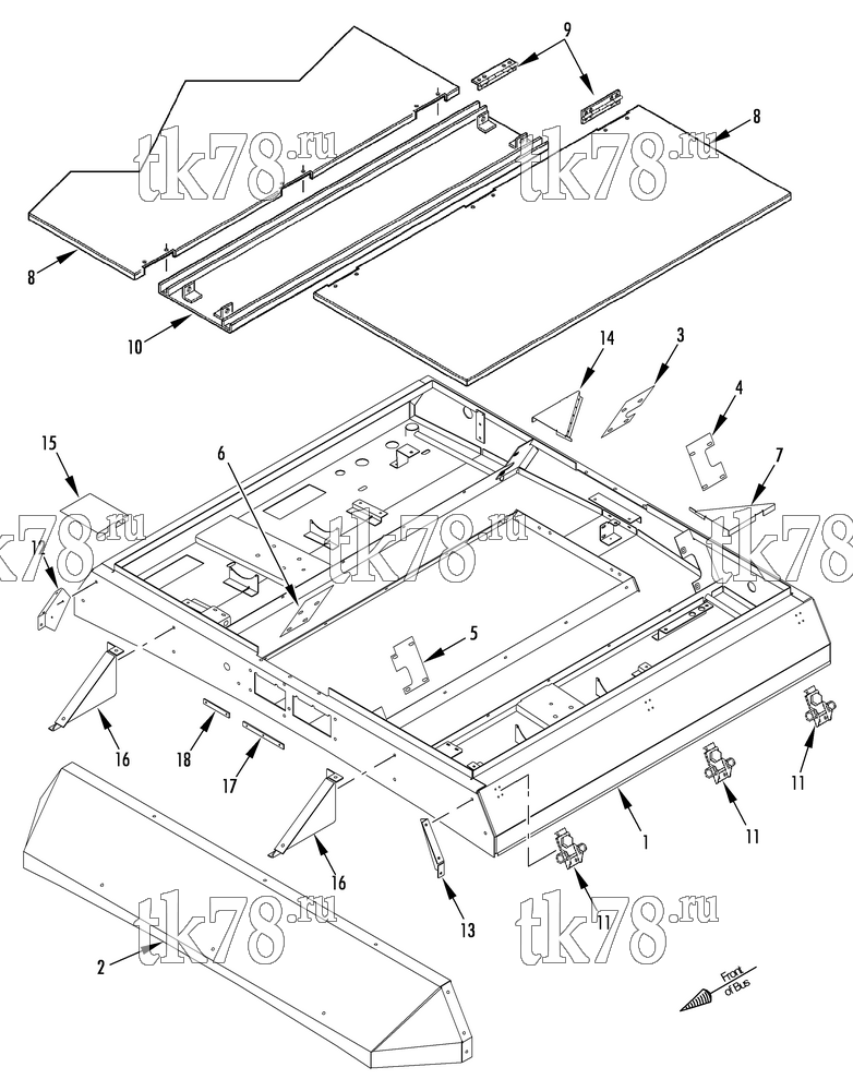 Каталог запчастей для Thermo King AT15-M9 EVAPORATOR STRUCTURAL