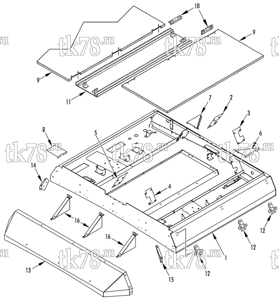 Каталог запчастей для Thermo King AT15-M12 EVAPORATOR STRUCTURAL
