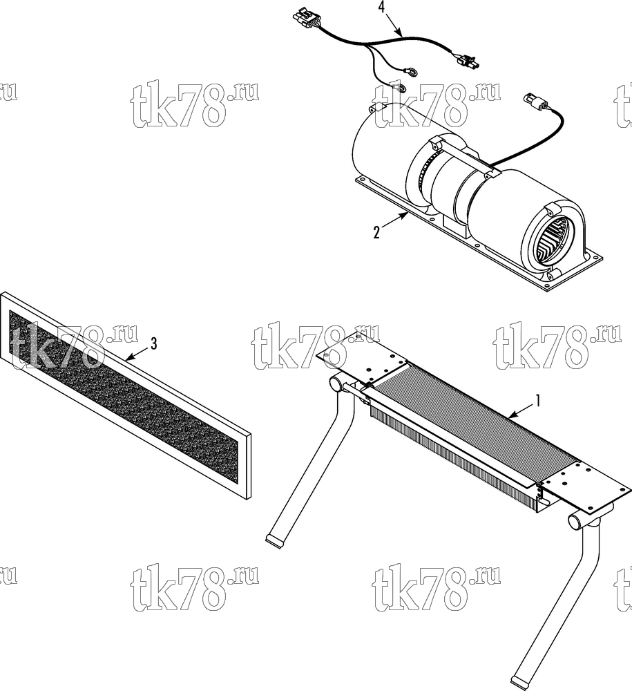 Каталог запчастей для Thermo King Bus Accessories & Options WALL HEATER