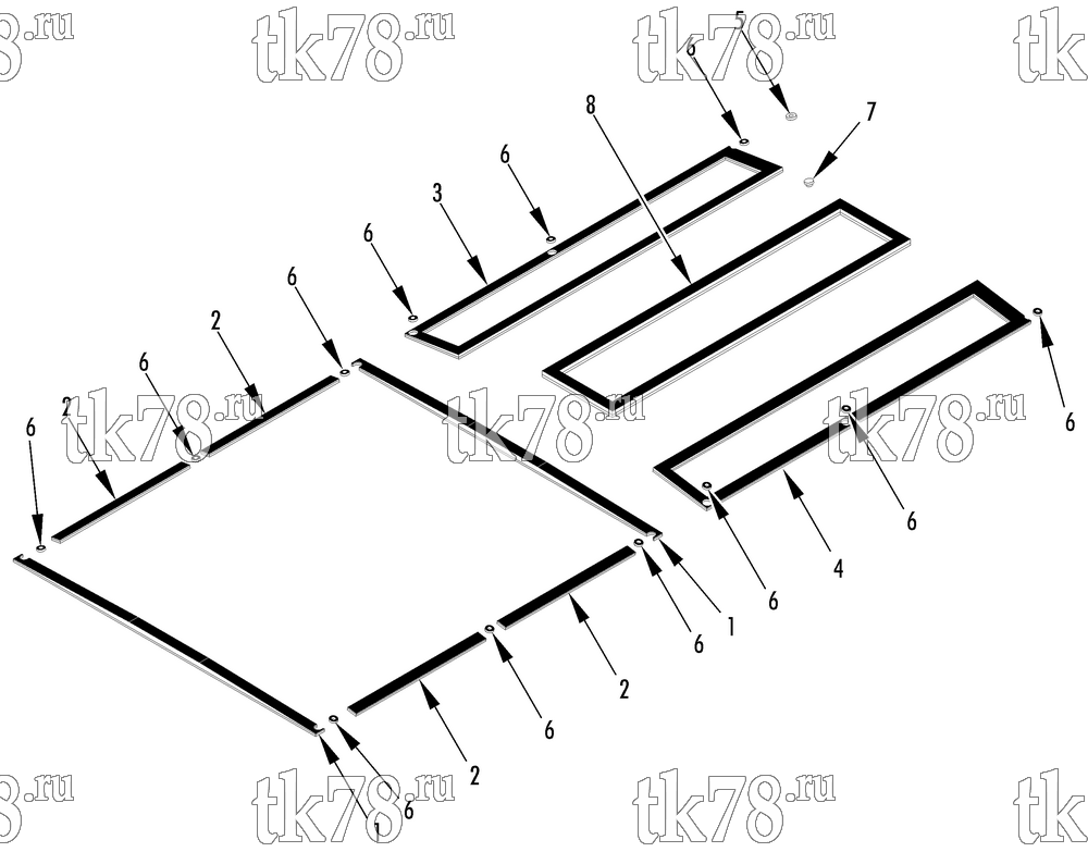 Каталог запчастей для Thermo King LRT-SP (900751) UNIT GASKETS