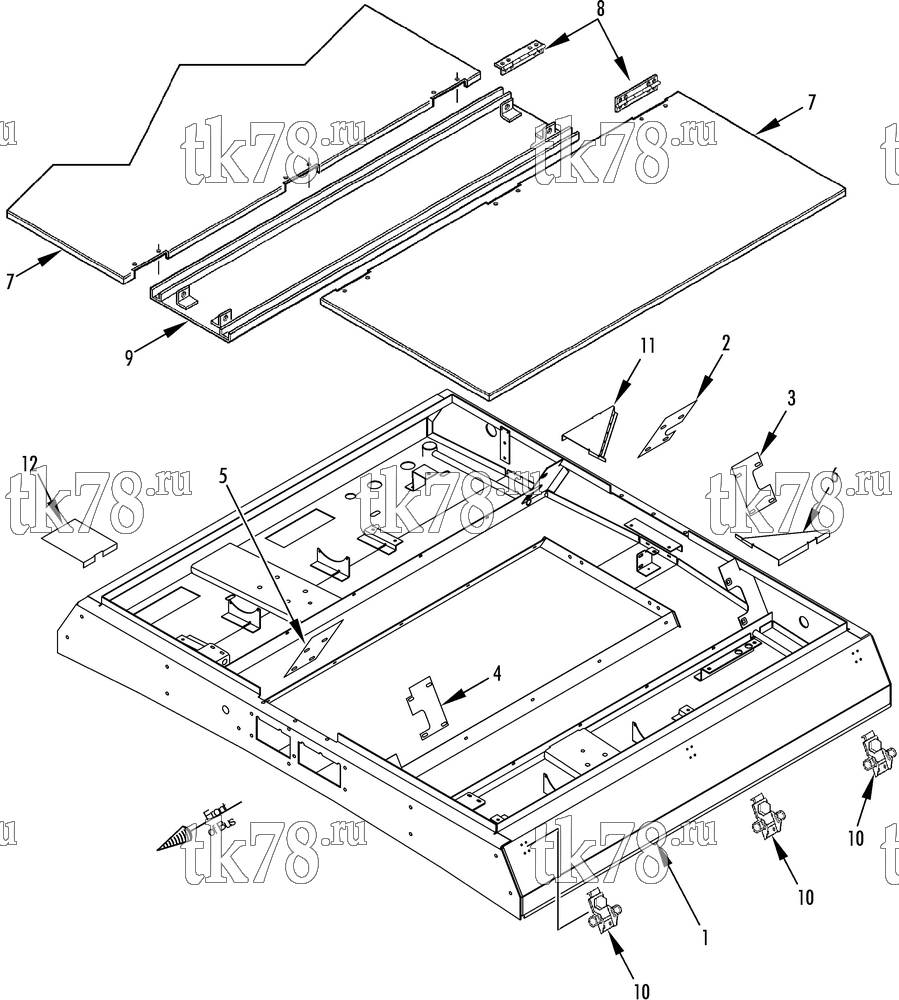 Каталог запчастей для Thermo King AT13-M8 EVAPORATOR STRUCTURAL (R5E)