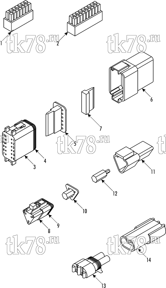 Каталог запчастей для Thermo King D5-M7 CONNECTORS KIT