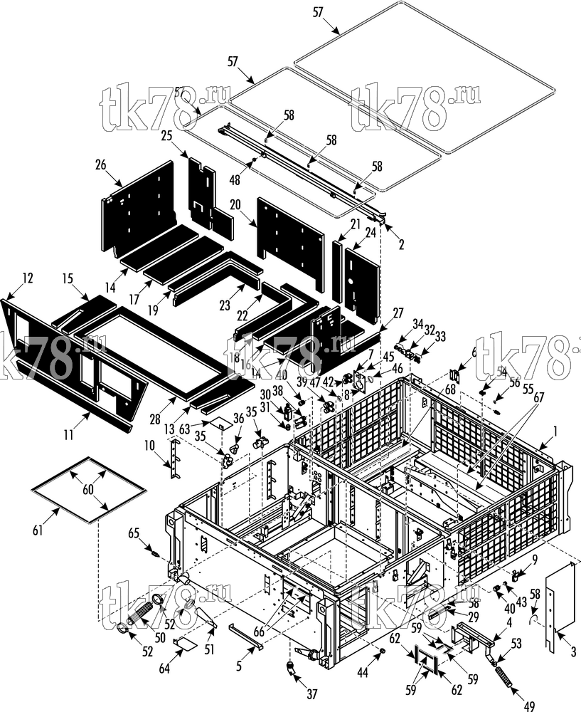 Каталог запчастей для Thermo King CITADIS 35 kW TTNG FRAME