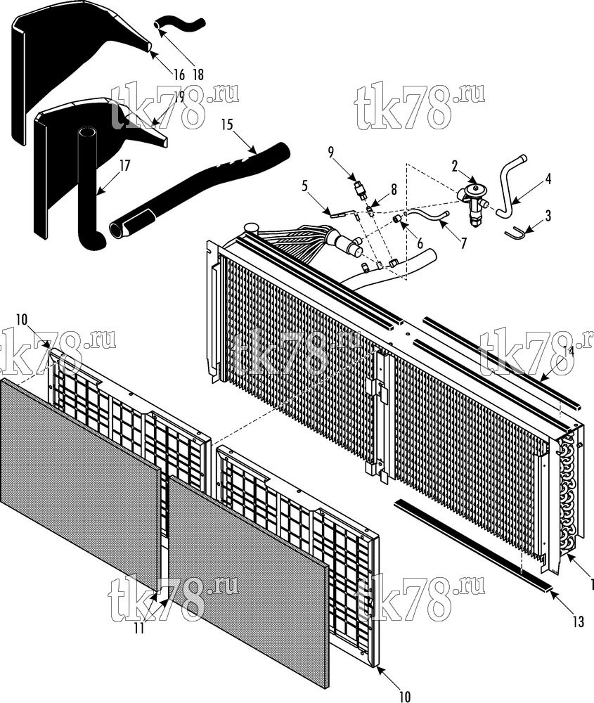 Каталог запчастей для Thermo King CITADIS 35 kW TTNG EVAPORATOR