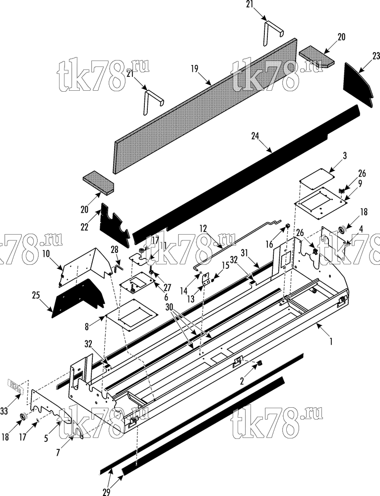 Каталог запчастей для Thermo King ATHENIA S700 W CAN VDL EVAPORATOR BASE 1