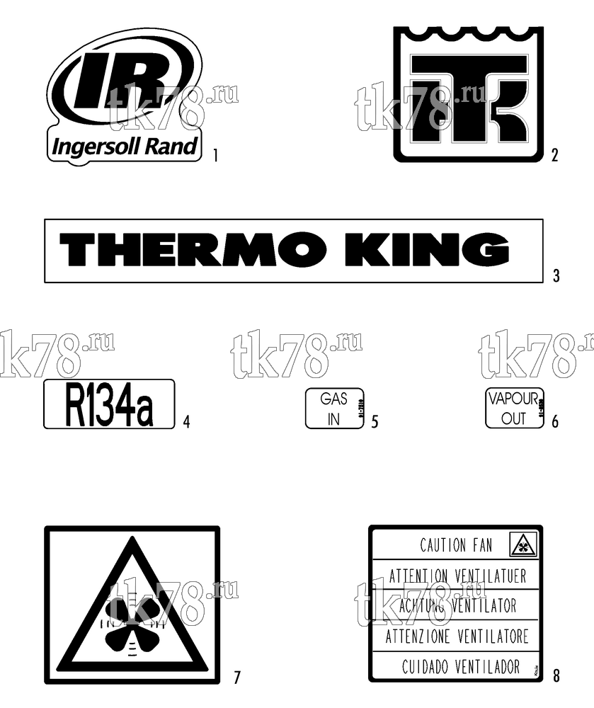 Каталог запчастей для Thermo King ATHENIA S700 W CAN VDL NAMEPLATES
