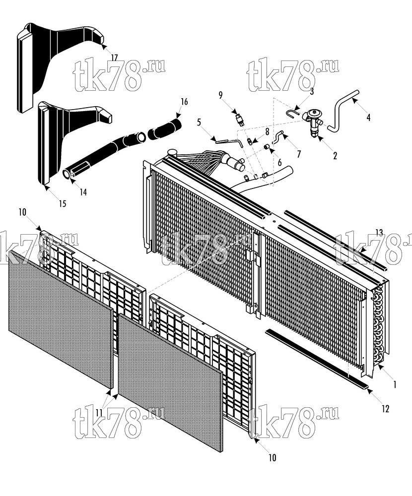 Каталог запчастей для Thermo King CITADIS 35 kW TRAM ISTANBUL EVAPORATOR