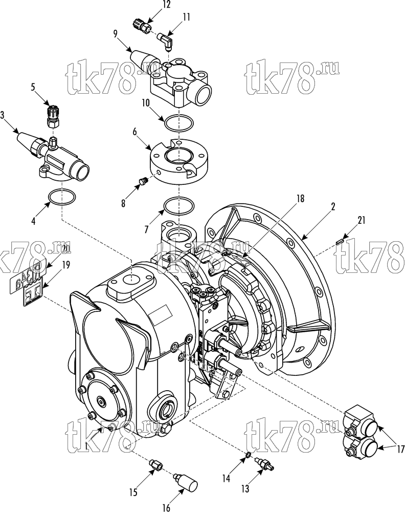 Каталог запчастей для Thermo King Hydraulic Drive QS616B COMPRESSOR