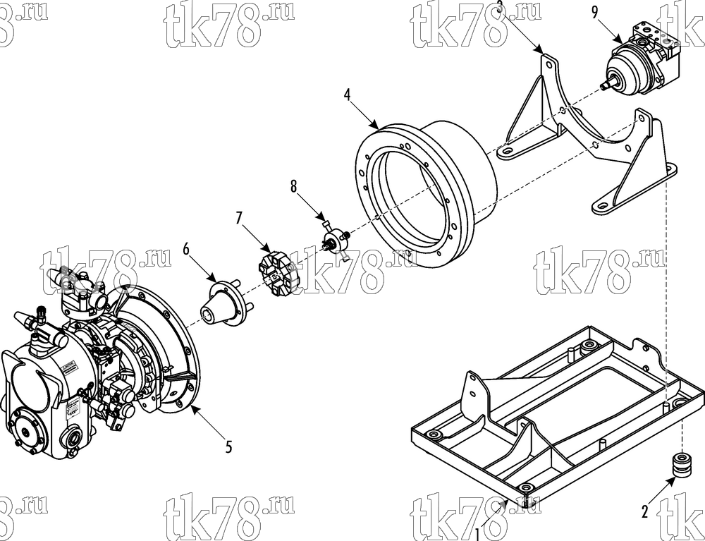 Каталог запчастей для Thermo King Hydraulic Drive QS616B COMPRESSOR DRIVE SYSTEM