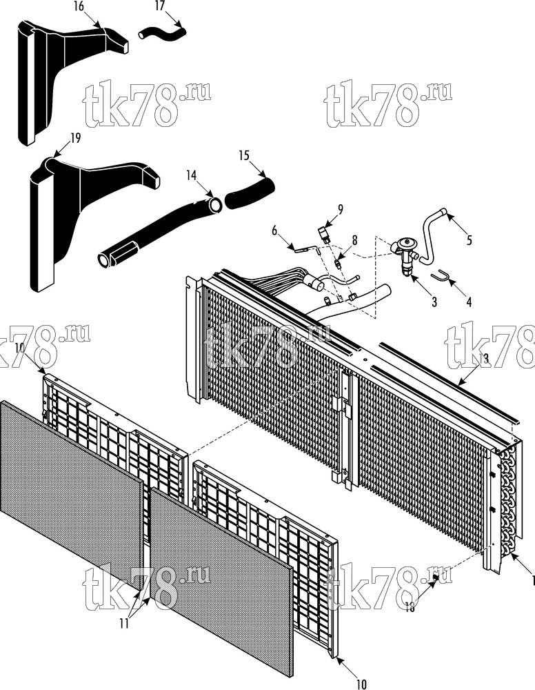 Каталог запчастей для Thermo King CITADIS 26 kW TOULOUSE EVAPORATOR