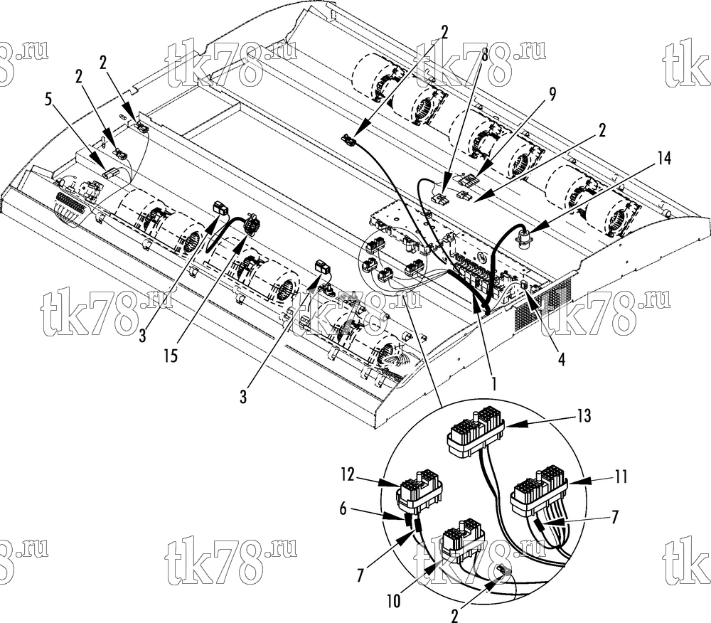 Каталог запчастей для Thermo King LRT-SP (900751) MAIN HARNESS IntelligAIRE II
