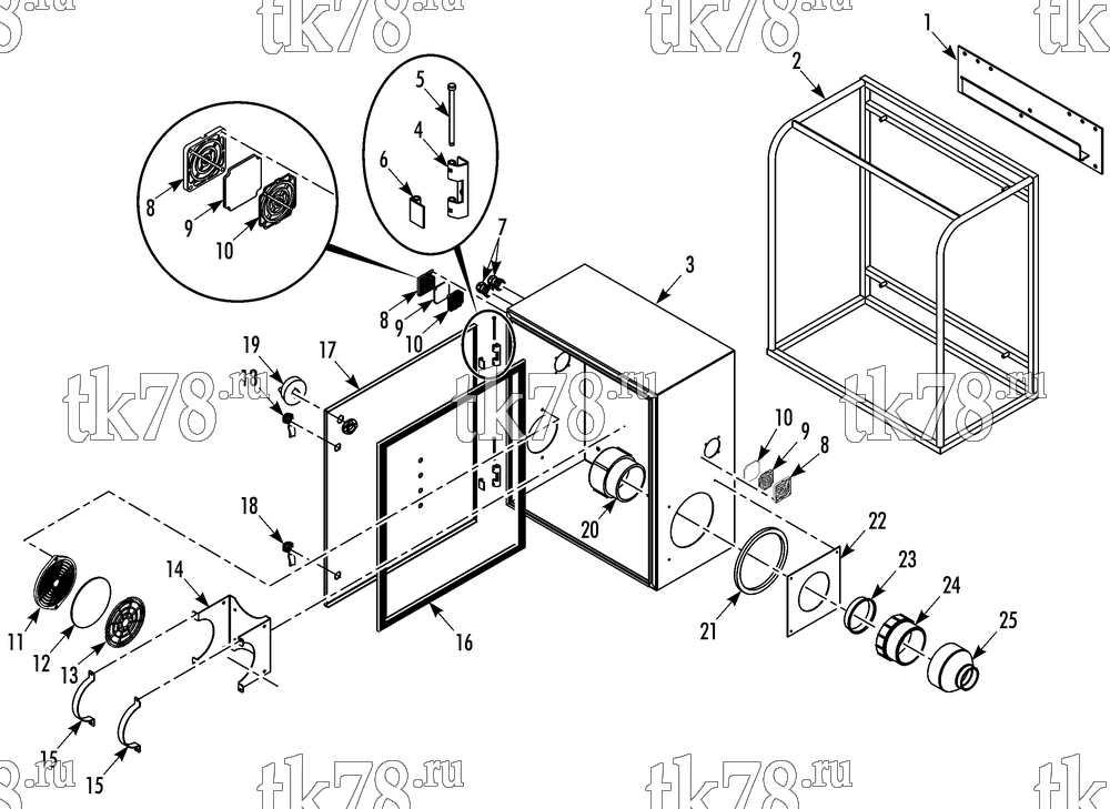 Каталог запчастей для Thermo King EMS-3100A, 3100B & 3100C ENCLOSURE