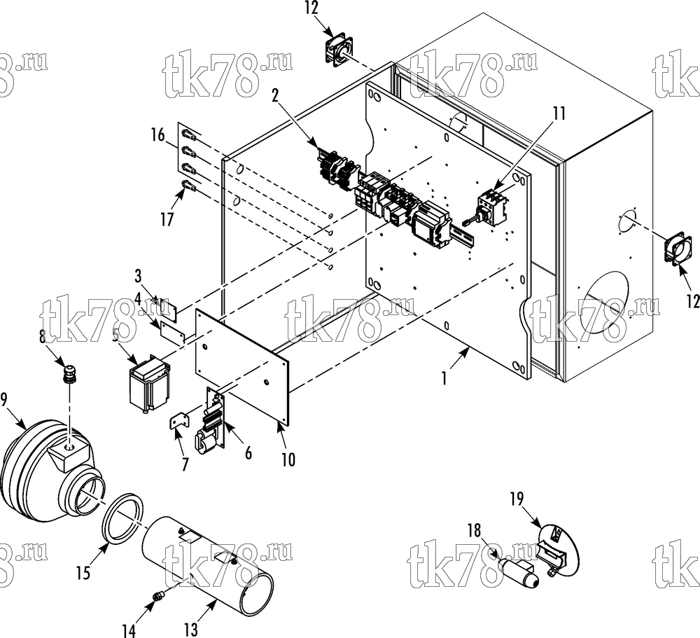 Каталог запчастей для Thermo King EMS-3100A, 3100B & 3100C ELECTRICAL COMPONENTS (701503)