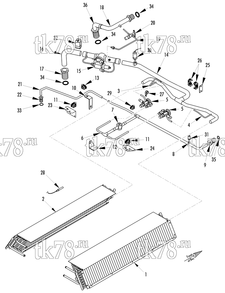Каталог запчастей для Thermo King  REFRIGERATION - EVAPORATOR (R5E)