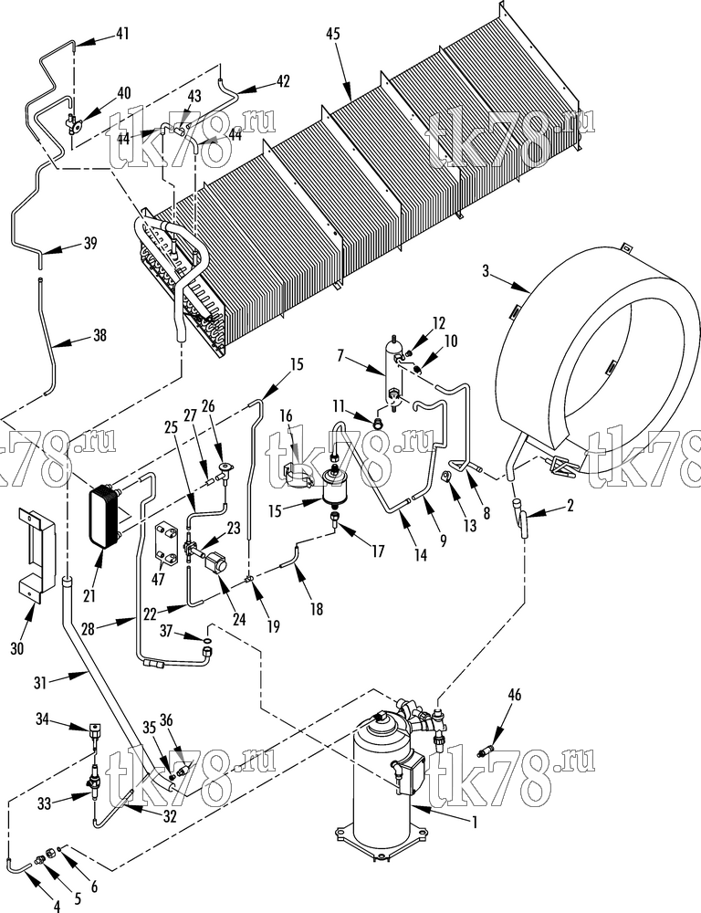 Каталог запчастей для Thermo King MAGNUM PLUS REFRIGERATION COMPONENTS (SERVICE VALVES)