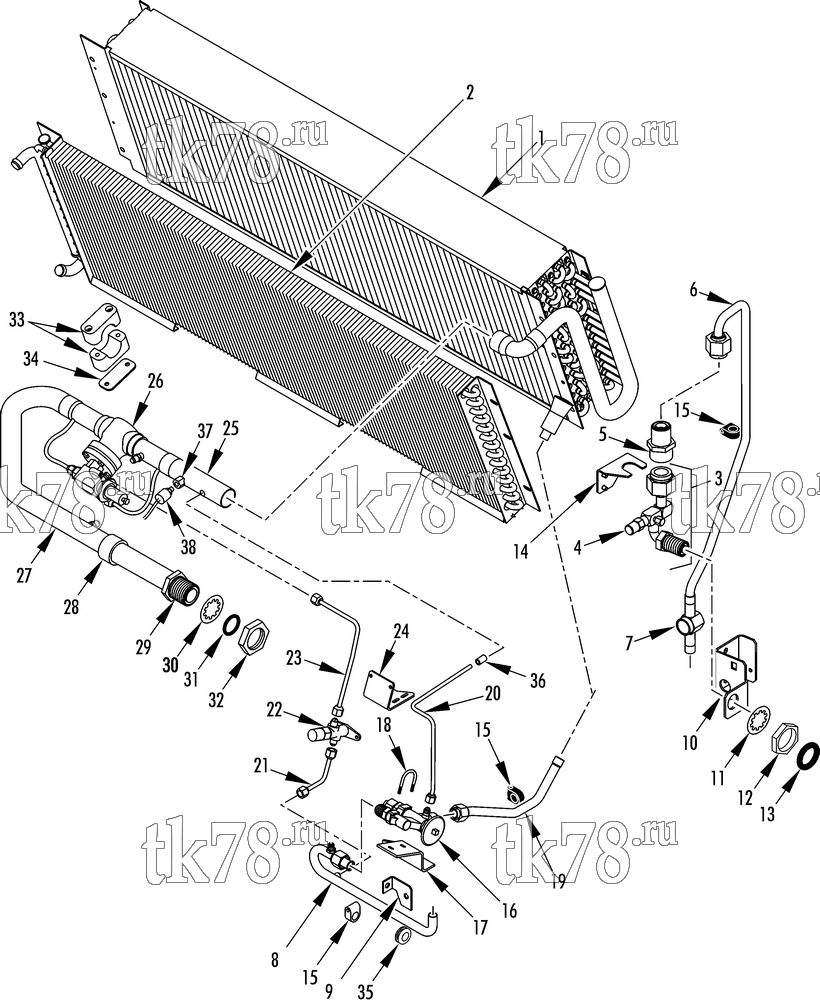 Каталог запчастей для Thermo King AT15-M11 REFRIGERATION - EVAPORATOR (T11E)