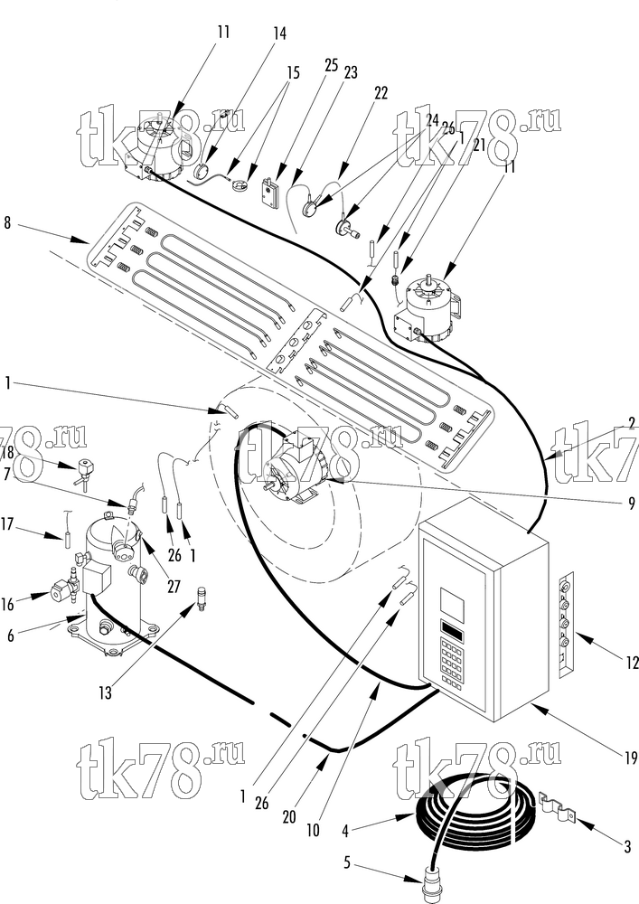 Каталог запчастей для Thermo King MAGNUM SL mP-4000 ELECTRICAL COMPONENTS