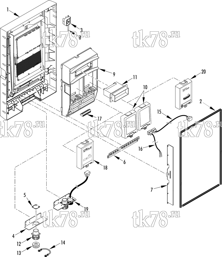 Каталог запчастей для Thermo King MAGNUM PLUS CONTROL BOX DOOR (mP-4000)