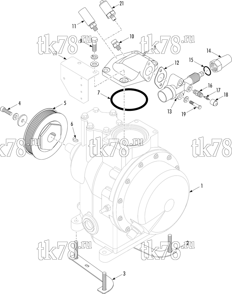 Каталог запчастей для Thermo King T-800 TSA COMPRESSOR GROUP