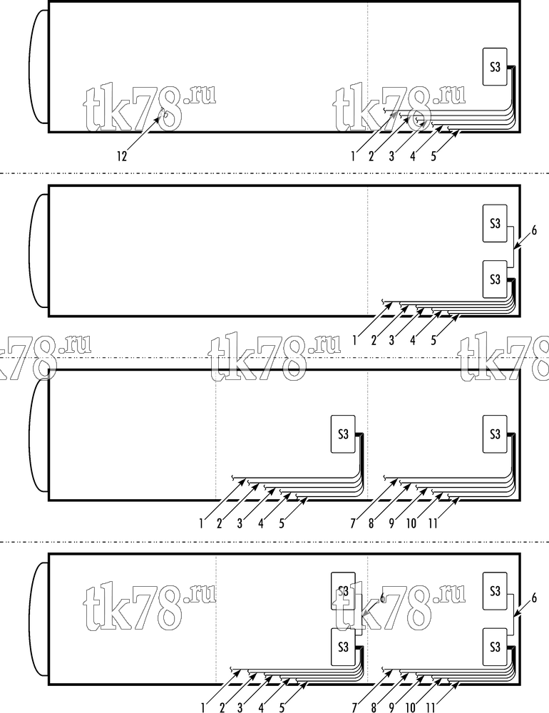 Каталог запчастей для Thermo King SLX SPECTRUM S-3 HARNESS INSTALLATION (KIT 800365, 800366, 800367, 800368, 800116, 800117 & 8