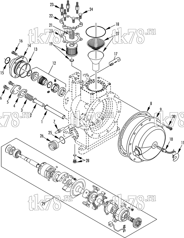 Каталог запчастей для Thermo King T-680S TSA SCROLL COMPRESSOR T-600/800