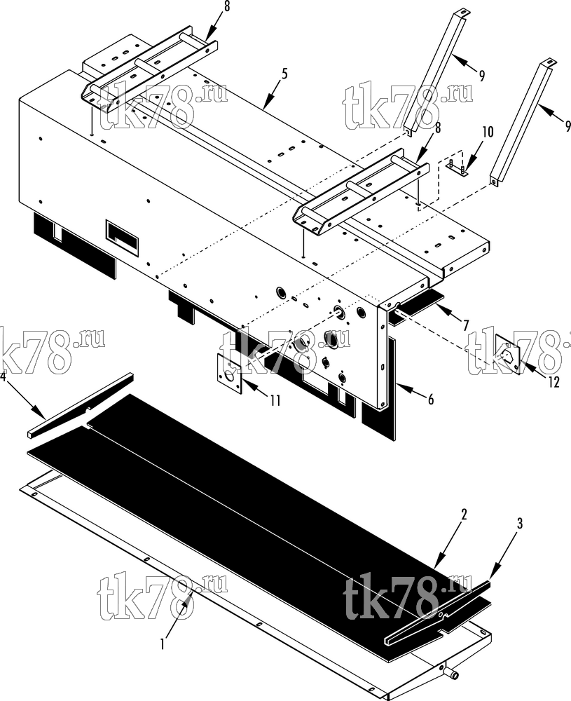Каталог запчастей для Thermo King D5-M7 EVAPORATOR STRUCTURAL COMPONENTS