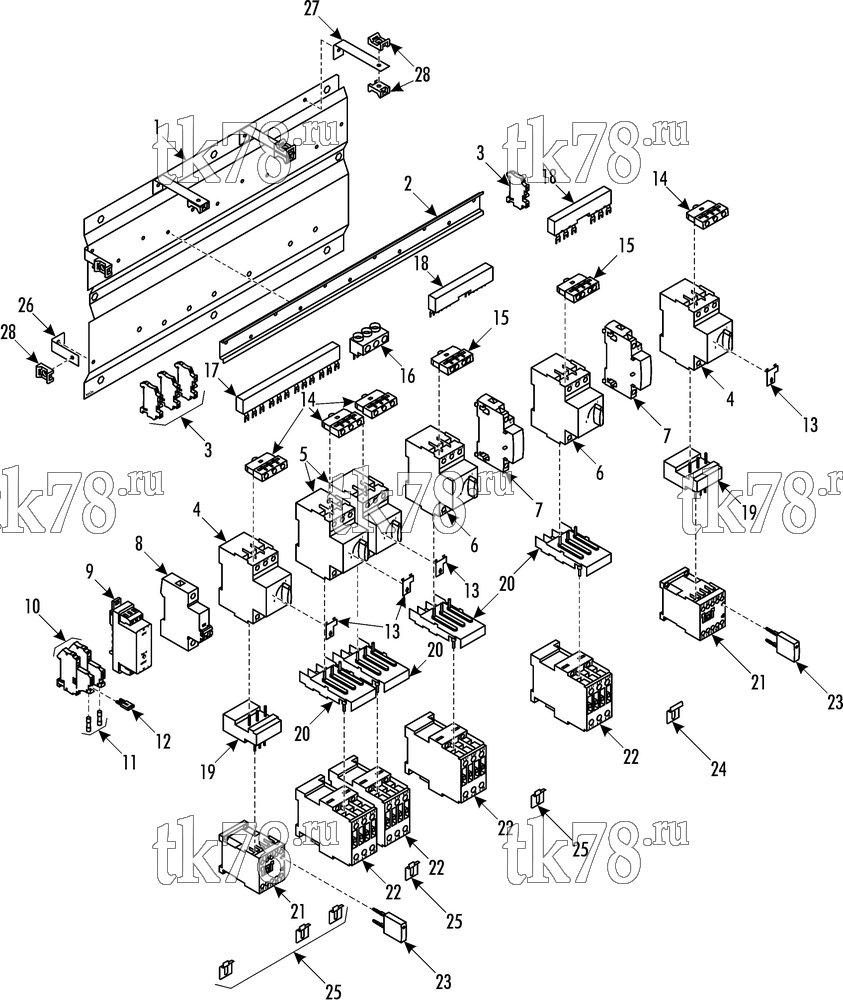 Каталог запчастей для Thermo King CITADIS 26 kW ROTTERDAM CONTACTOR & CIRCUIT BREAKER GROUP