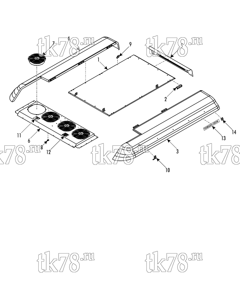 Каталог запчастей для Thermo King X900 COVER