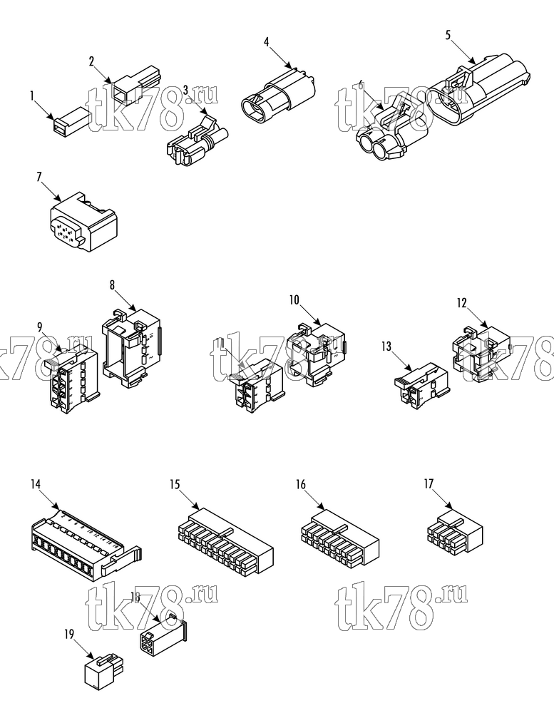 Каталог запчастей для Thermo King X900 CONNECTORS - X900