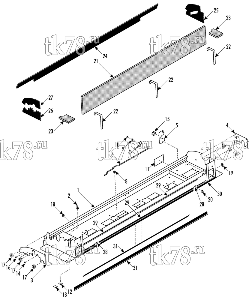 Каталог запчастей для Thermo King ATHENIA S805 Iveco EVAPORATOR BASE 1