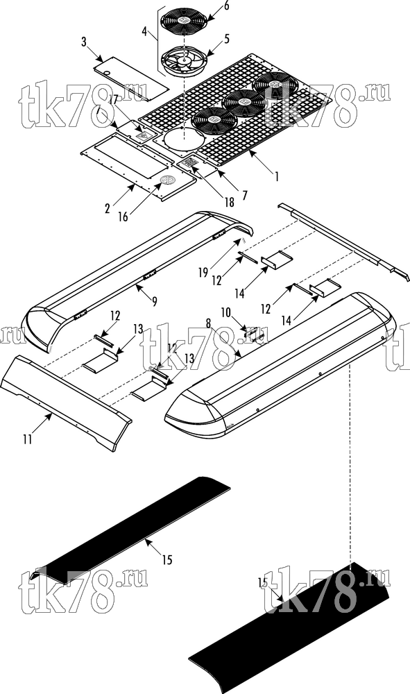 Каталог запчастей для Thermo King ATHENIA S805 Iveco COVER WIDE
