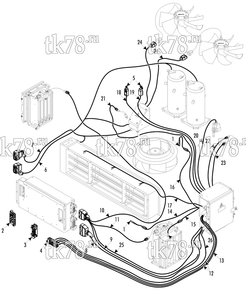 Каталог запчастей для Thermo King CITADIS 26 kW CONSTANTINE ELECTRICAL COMPONENTS