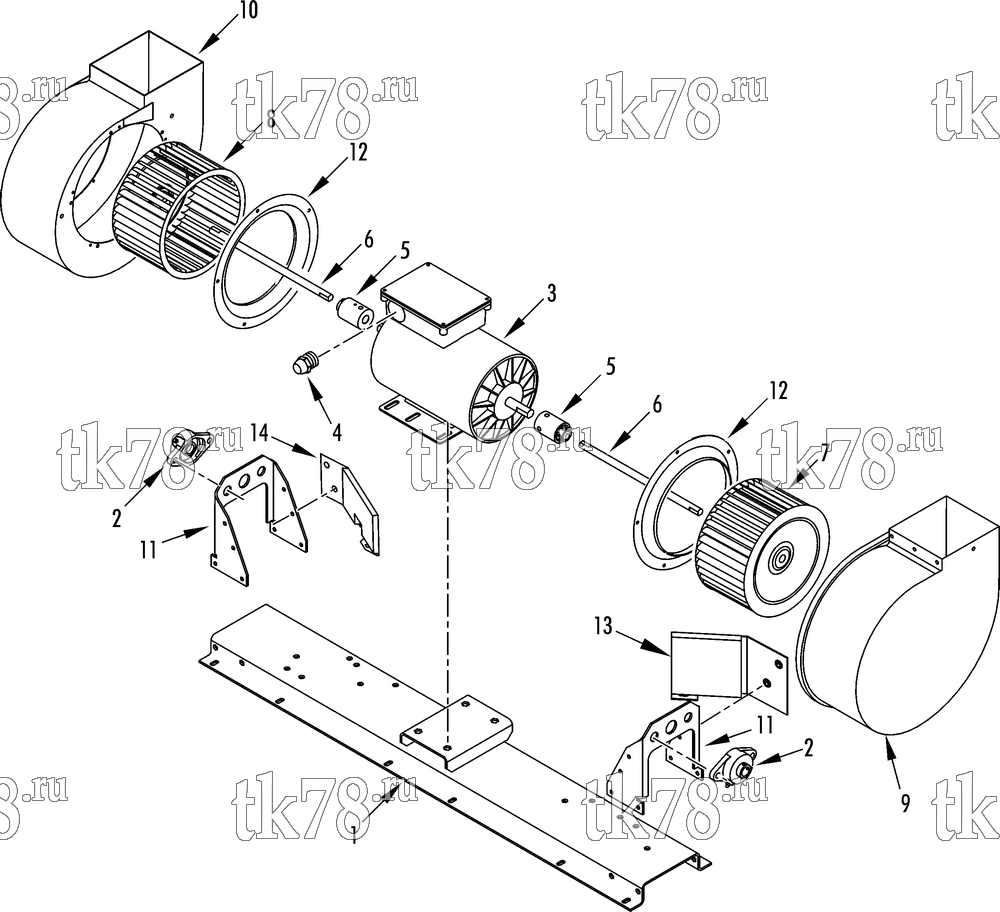 Каталог запчастей для Thermo King  EVAPORATOR BLOWER