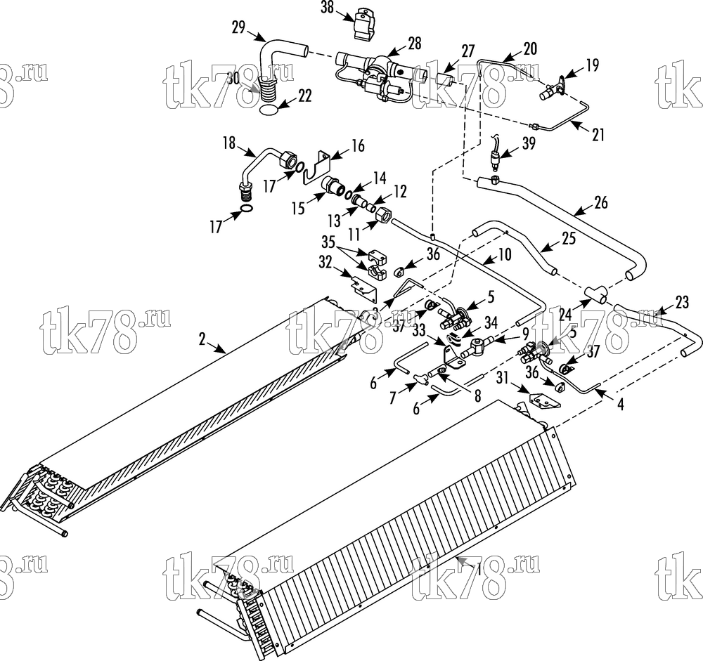 Каталог запчастей для Thermo King AT13-M22 REFRIGERATION - EVAPORATOR (MASTER)