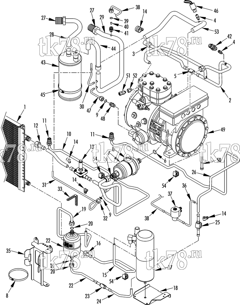 Каталог запчастей для Thermo King V-500 Series DSR REFRIGERATION GROUP (V-400/500 MAX 50, 5/09 & after, microchannel coil)