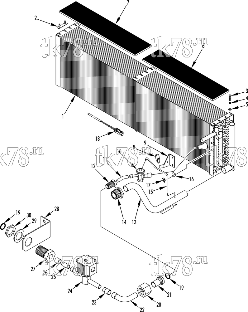 Каталог запчастей для Thermo King D5-M5 EVAPORATOR REFRIGERATION COMPONENTS