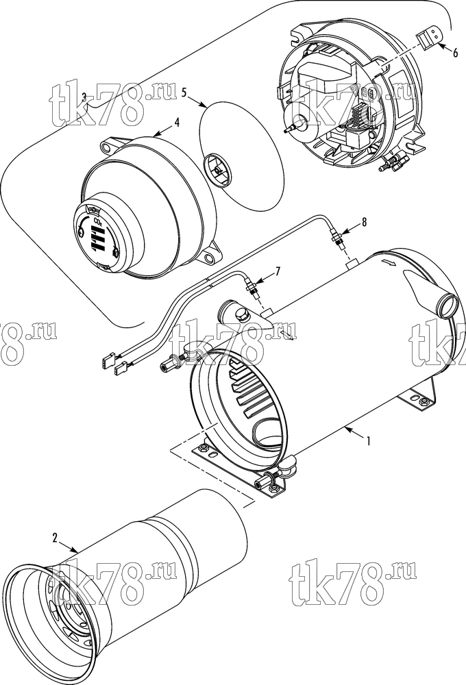 Каталог запчастей для Thermo King D5-M5 HEATER CASE