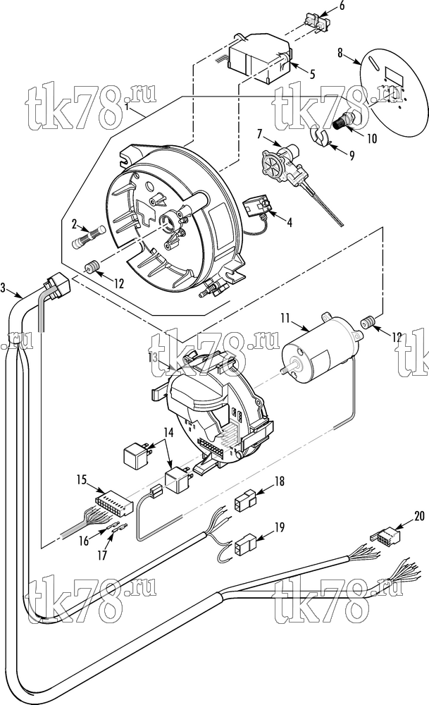 Каталог запчастей для Thermo King D5-M5 HEATER ELECTRICAL COMPONENTS