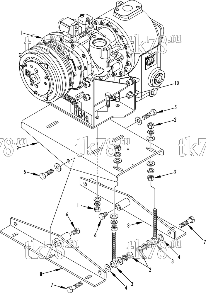 Каталог запчастей для Thermo King  COMPRESSOR MOUNTING GROUP