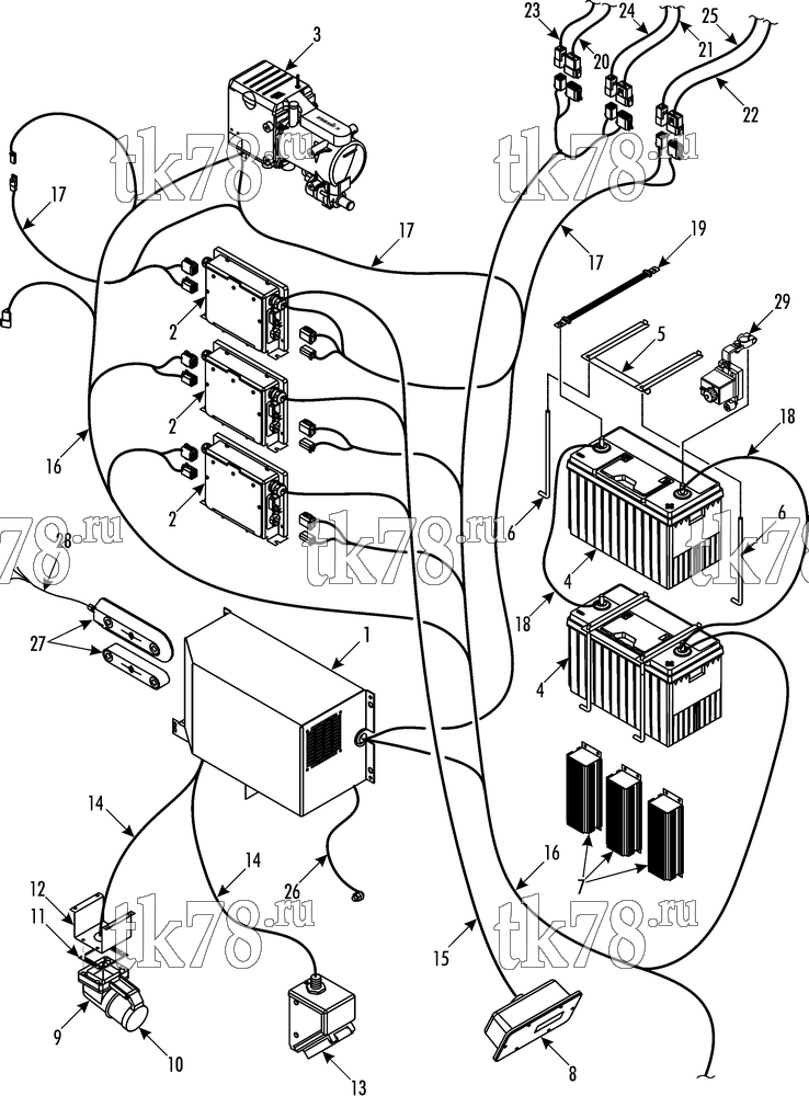 Каталог запчастей для Thermo King CT-15 ELECTRICAL COMPONENTS