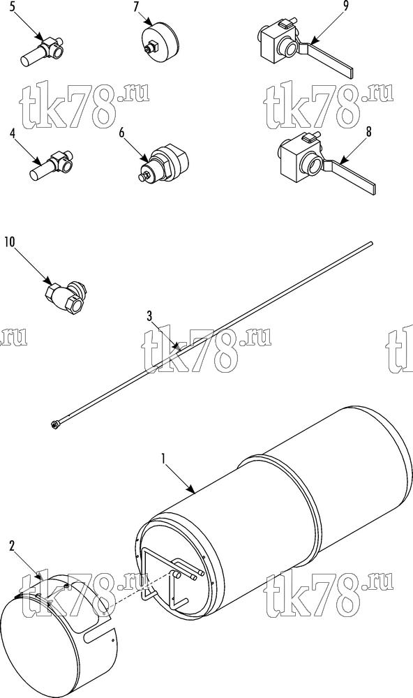 Каталог запчастей для Thermo King CT-15 430L CO2 TANK