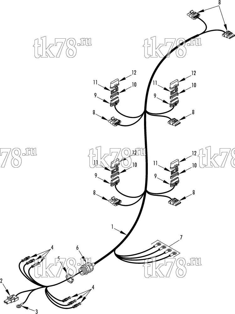 Каталог запчастей для Thermo King TDD-M2 Northern Double Deck HARNESS CONDENSER