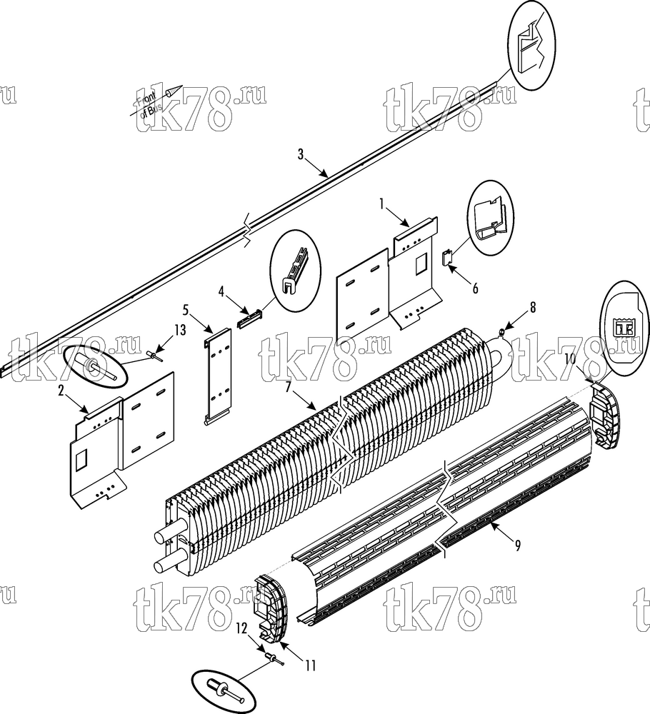 Каталог запчастей для Thermo King Bus Accessories & Options CONVECTOR (1E45810G01)