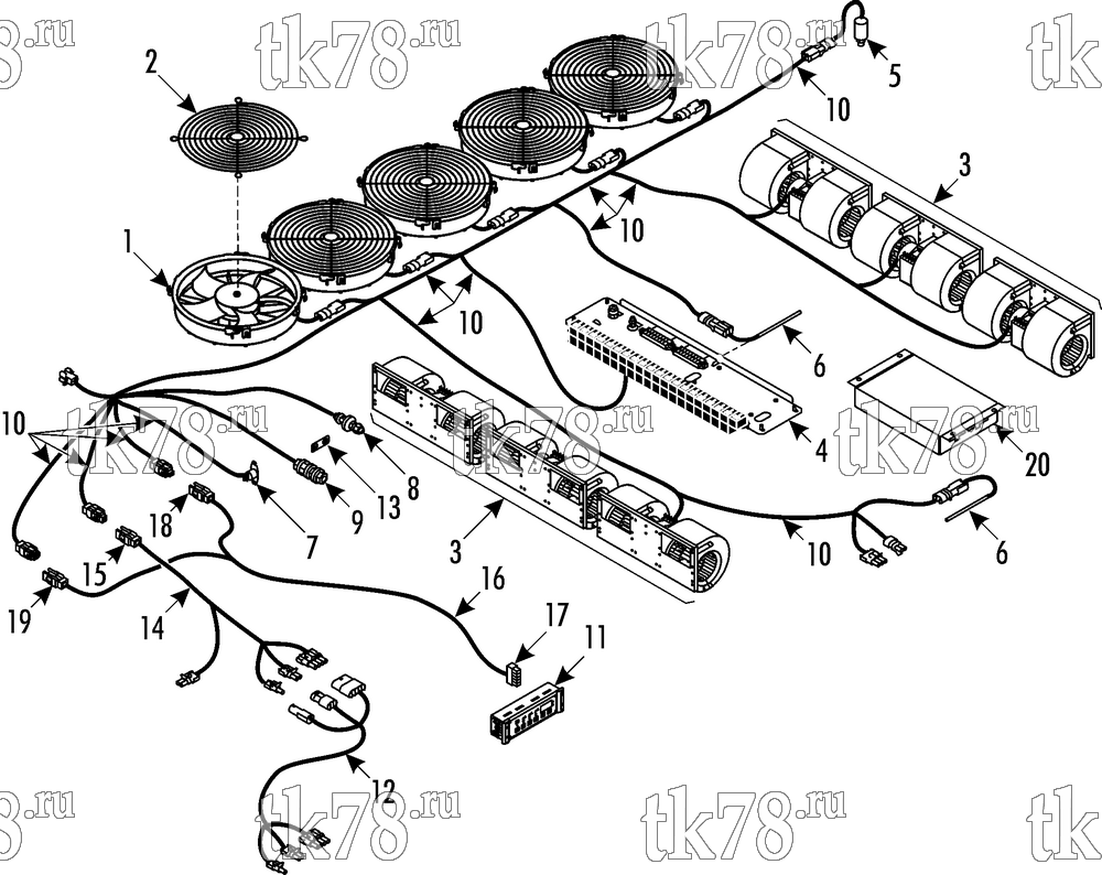 Каталог запчастей для Thermo King  ELECTRICAL COMPONENTS (CanAIRE)